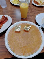 Scrambled Eggs Bacon Pancake & Sausage Gravy Biscuit